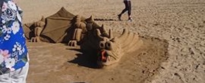 Sand dragon from the front